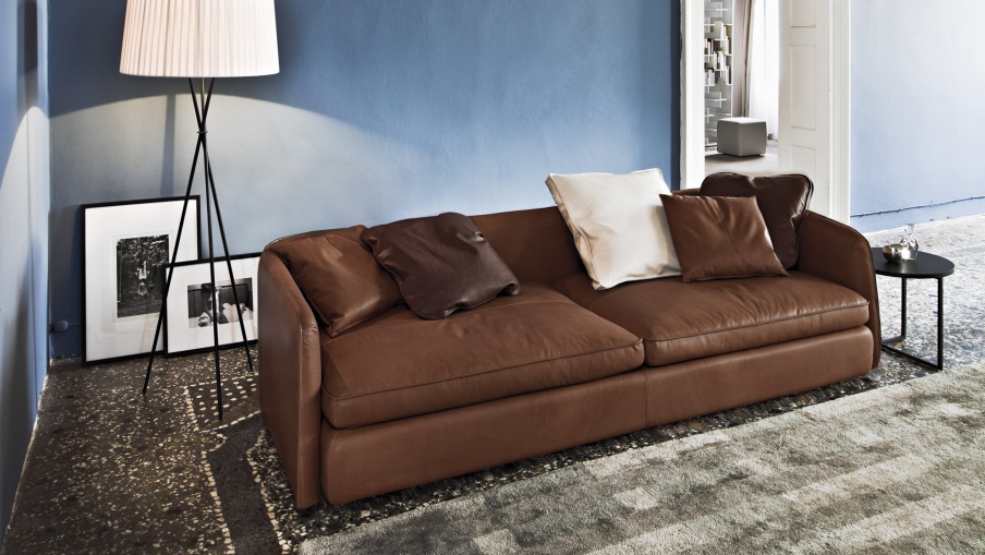 Sofa mit Rahmen aus Metall, Innenkern aus PU-Schaum und Bezug aus Textilgewebe-Coast, Arketipo