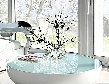 Tisch Couchtisch auf einem Rahmen aus Aluminium Big Planet, Bonaldo