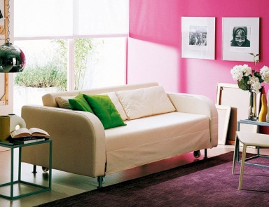 Sofa-Doppel-Bett auf Metallrahmen gepolsterter Stoff Kiri, Bontempi Casa