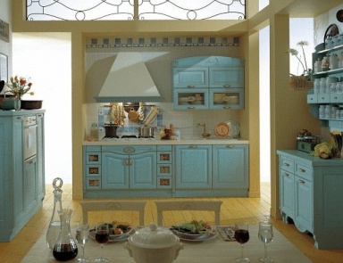 Küche mit Rahmen aus MDF Sintonia, Aster Cucine (Möbel im Landhausstil, rustikaler Stil)