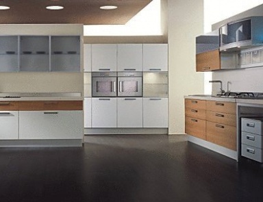 Küche mit Rahmen aus MDF Trendy Laminato colours, Aster Cucine