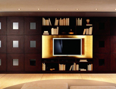 Bücherregal aus dunkler Eiche Concerto, Besana