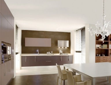 Küche mit einer Fassade aus MDF oder Kunststoff Materia, Bontempi Casa