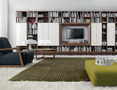 Bücherregal Wand Concerto, Besana (moderne Möbel-Bibliothek)