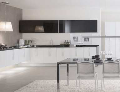 Küche mit einer Fassade aus MDF oder Kunststoff Materia Meltemi, Bontempi Casa