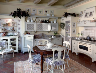 Küche mit Gehäuse aus Holz und Tischplatte aus Marmor Melograno 2, Arcari