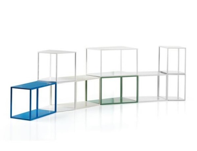 Modulares Regal mit Rahmen aus Metall Jazz, Rattan Wood