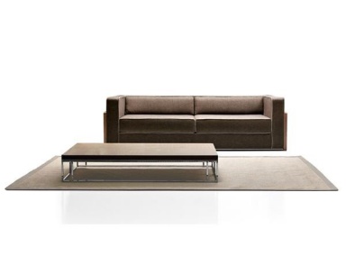 Couchtisch mit Rahmen aus Metall und Tischplatte aus Holz Jelly, Rattan Wood