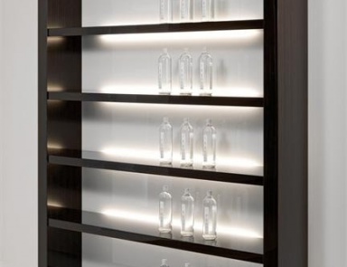 Regal mit Rahmen aus Holz und Rückwand aus Glas Avantgarde, Reflex Angelo