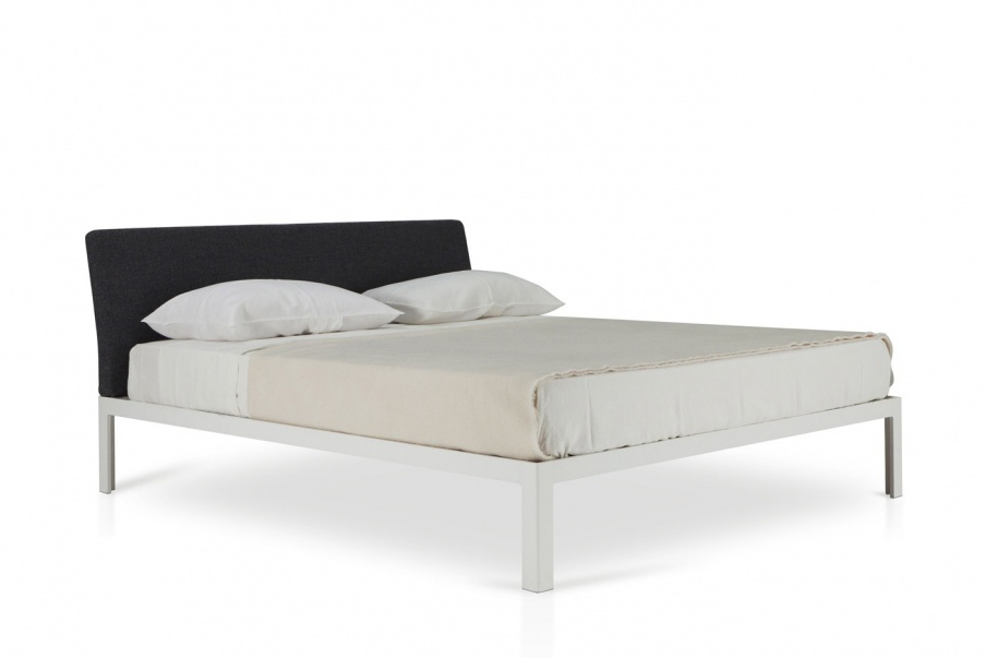 Doppelbett mit gepolstertem Kopfteil D. Blue, Porro