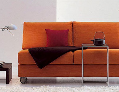 Schlafsofa auf Holzrahmen Stoff gepolstert Dado, Bonaldo