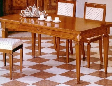 Esstisch mit Rahmen aus massivem Kirschholz D522, Moletta Mobili