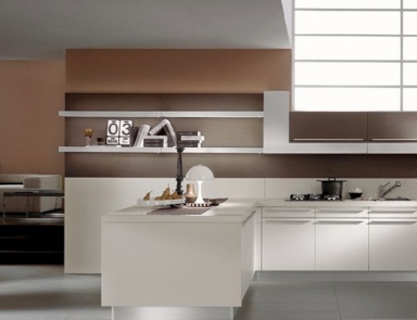 Küche mit integrierter Beleuchtung Mood Matrix, Bontempi Casa