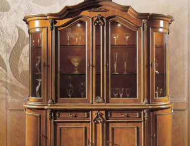 Holz-Vitrine mit verglasten Fassade Cignani von Angelo Cappellini