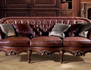 Dreibettzimmer Sofa in Lederpolsterung, Angelo Cappellini