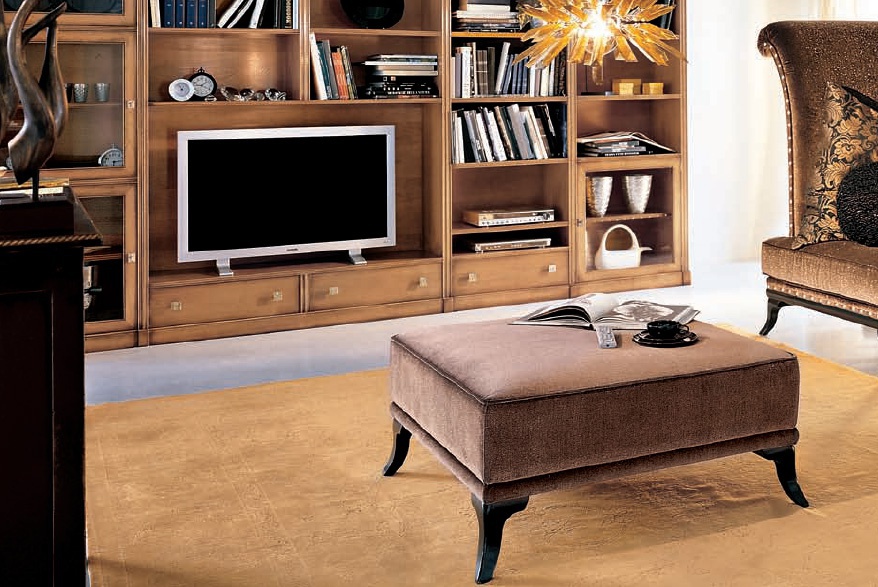Hocker mit Polsterung Stoff C664, Bizzotto