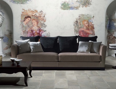 Doppel-Sofa, Edelweiss - Asnaghi (Made in Italy)