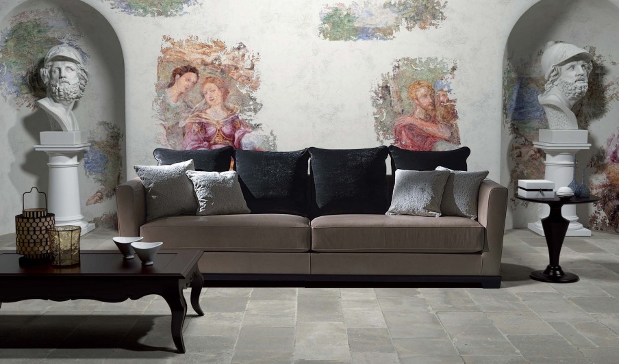 Doppel-Sofa, Edelweiss - Asnaghi (Made in Italy)