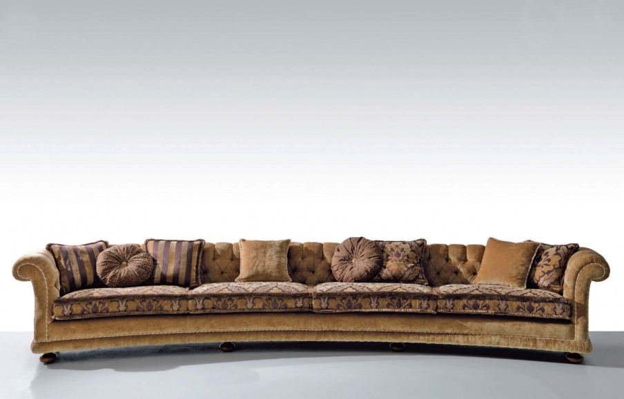 Halbrunde Couch, Versailles - Asnaghi (Made in Italy)