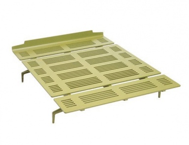 Bett mit Gehäuse aus massivem Ahorn und Beine aus Aluminium Legnoletto, Alias