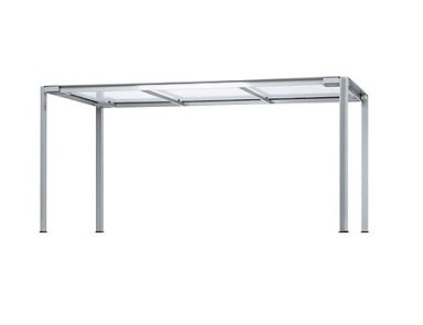 Esstisch mit Rahmen aus Stahl und Tischplatte aus Glas Outdoor table, Alias