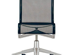 Sessel mit Rahmen aus Aluminium, Sitzfläche aus Kunststoff und Polstern aus Mesh oder Leder Rollingframe, Alias