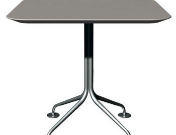 Tisch mit Basis aus Stahl und Tischplatte aus Holz oder Kunststoff Agratable, Accademia