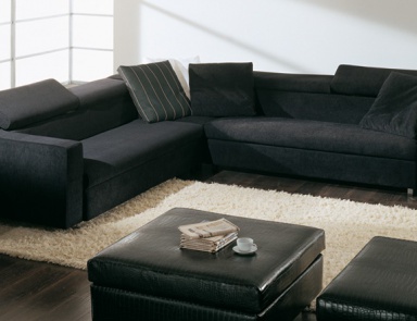 Sofa teilige gepolsterter Leder oder Stoff, Gerry, Bodema