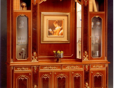 Vitrine mit Intarsien, Francesco Meroni (Bibliothek des Barock, Rokoko)