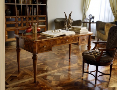 Schreibtisch mit Gehäuse aus Holz, Annibale Colombo