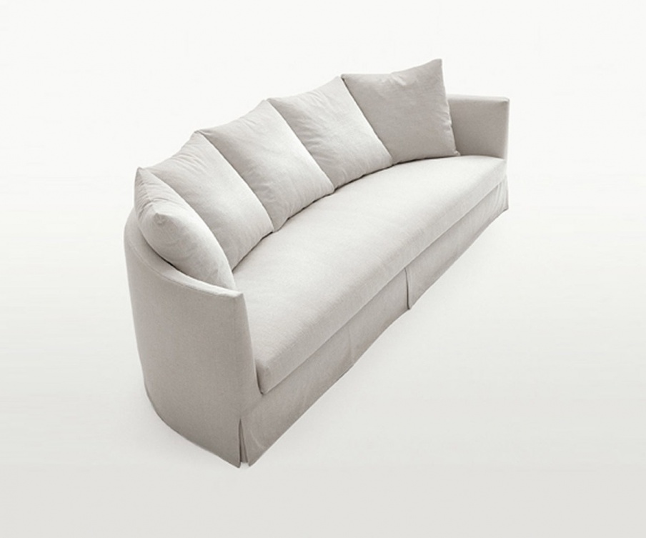 Sofa Dreibettzimmer auf einem Rahmen aus Stahl gepolsterter Stoff Crono, B&B Italia