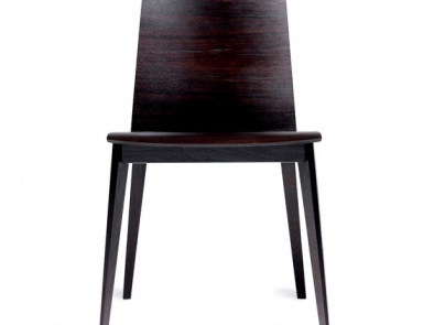 Stuhl mit Rahmen aus Holz und Sitzfläche aus gebogenem Sperrholz New Aura, Arflex