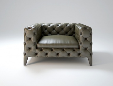 Sessel mit Rahmen aus Holz, gefüllt aus Polyurethanschaum und Polsterung aus Leder Winsdor, Arketipo (Design-Sessel)