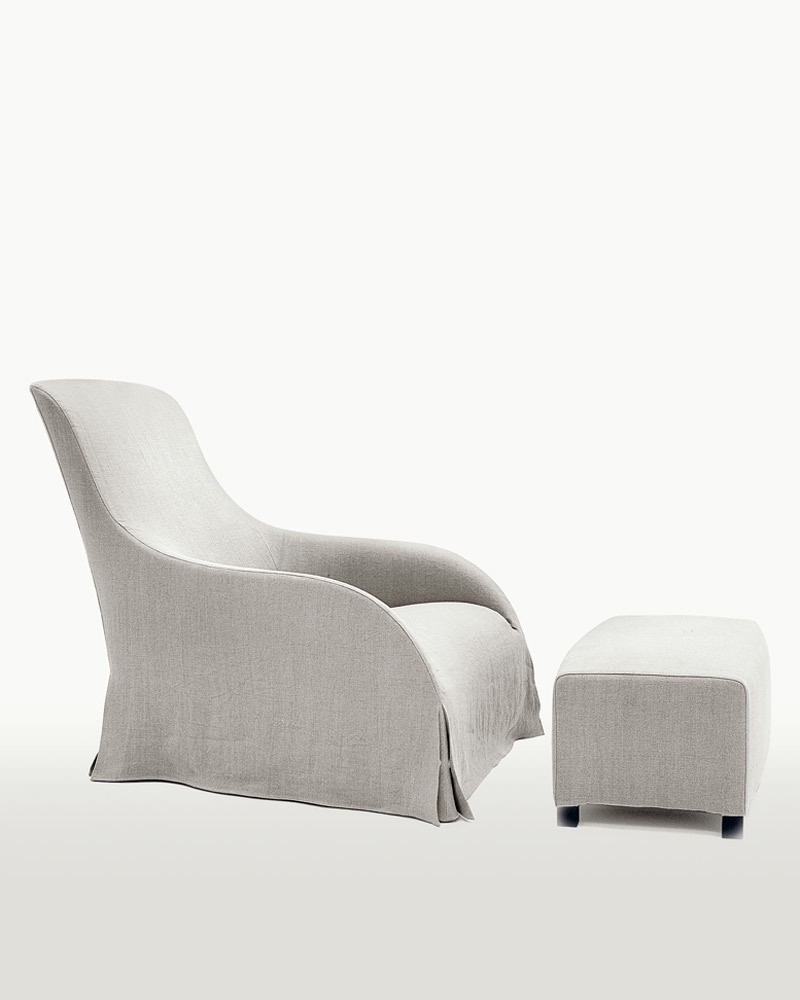 Sessel Leder oder Gewebe gepolstert Kalos, B&B Italia