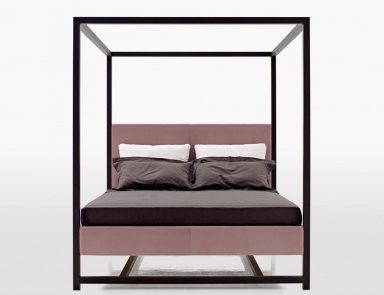 Himmelbett auf einem Rahmen aus Eiche Alcova ACLB, B&B Italia