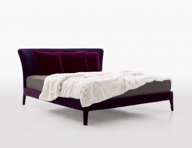 Doppelbett gepolstert in Stoff oder Leder Febo, B&B Italia