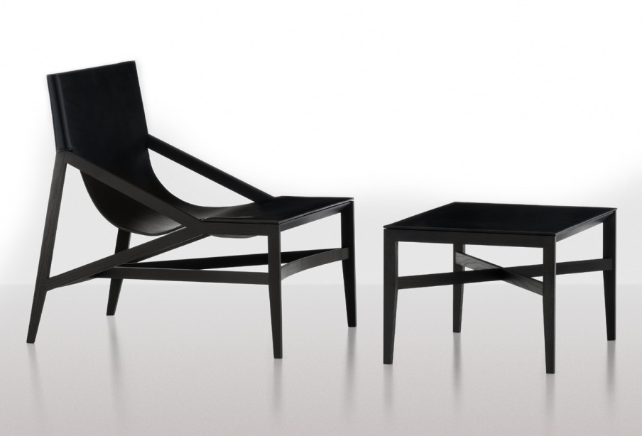 Sessel mit Hocker PILOTTA 470, Cassina