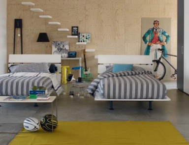 Bett Einzelbett (en), Flou