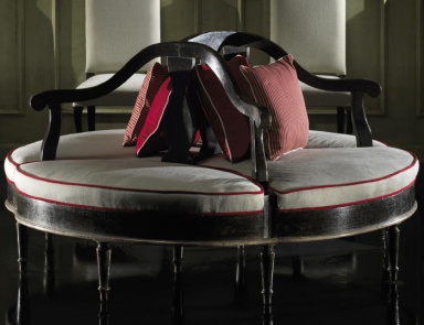 Rundes Sofa mit steifen Rücken, Vittorio Grifoni