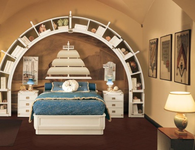 Bett Teen in Form von Segelschiff Galeone, Caroti