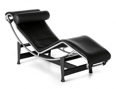 Liegestuhl auf einem Rahmen aus verchromtem Stahl LC4, Cassina