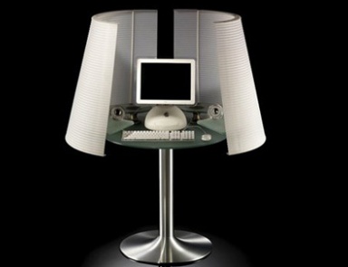 Computer-Tisch mit Rahmen aus Aluminium Angel, Naos