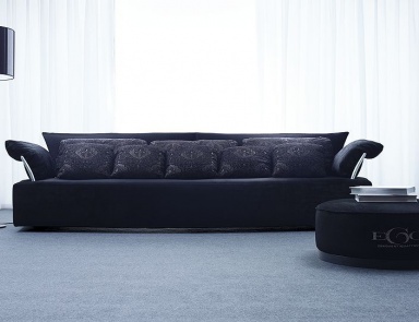 Hocker gepolstert in Leder oder Stoff Bobo, Ego