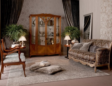 Sideboard Holz Liberty, Medea (Wohnzimmer-Möbel des Jugendstils, Art nouveau und Liberty)