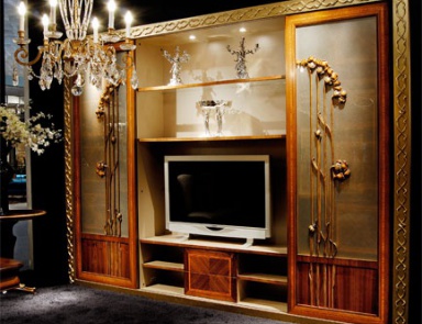 Bücherregal mit Platz für TV Liberty, Medea (Büromöbel im Jugendstil, Art nouveau und Liberty)