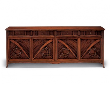Sideboard Holz Liberty, Medea (Wohnzimmer-Möbel des Jugendstils, Art nouveau und Liberty)