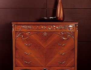Kommode Holz Liberty, Medea (Schlafzimmermöbel Jugendstil, Art nouveau und Liberty)