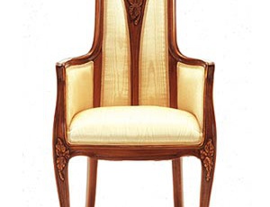 Sessel mit hoher lehne gepolstert Stoff Liberty, Medea (Büromöbel im Jugendstil, Art nouveau und Liberty)