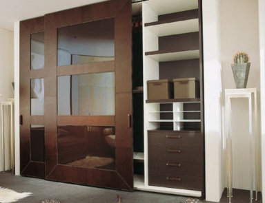 Schrank mit Lederpolsterung T PIV, Rugiano (Garderoben Art Deco (Art Deco))