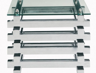 Couchtisch, Chrome Log Side Table - Andrew Martin